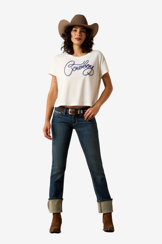R.E.A.L. Mid Rise Stretch Jeans Rechte Pijpen Ocean