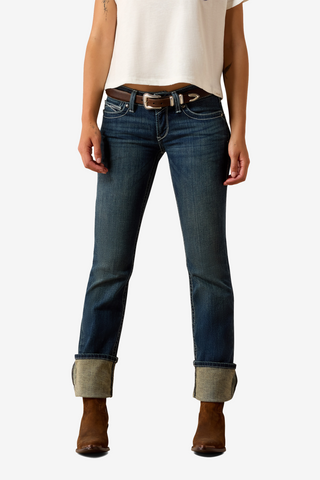 R.E.A.L. Mid Rise Stretch Jeans Rechte Pijpen Ocean
