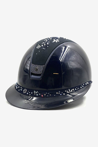 2.0 Glossy Miss Shield Flower Swarovski Jewel Bleu Paradise Crystal Blazon Matt Navy