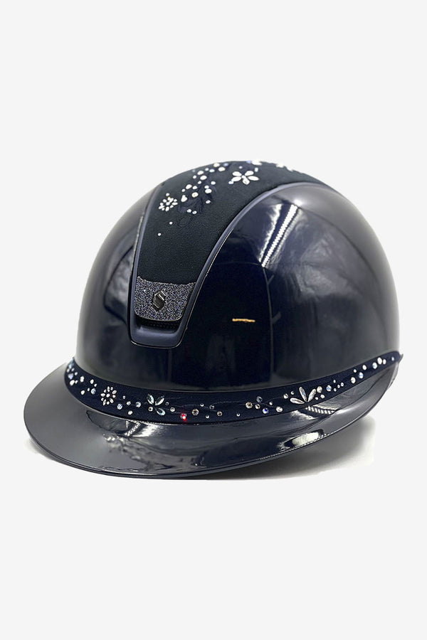 2.0 Glossy Miss Shield Flower Swarovski Jewel Bleu Paradise Crystal Blazon Matt Navy