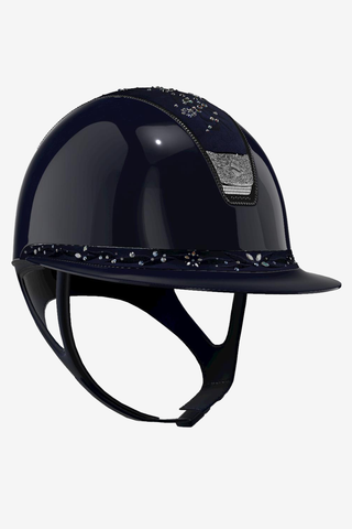 2.0 Glossy Miss Shield Flower Swarovski Jewel 300 Swarovski Crystal Blazon Silber Navy