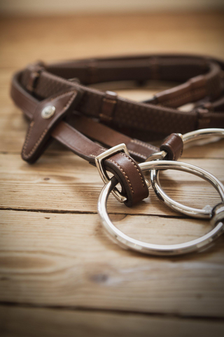 Eccelente Gummizügel mit Stopper Buckle Loop Cognac