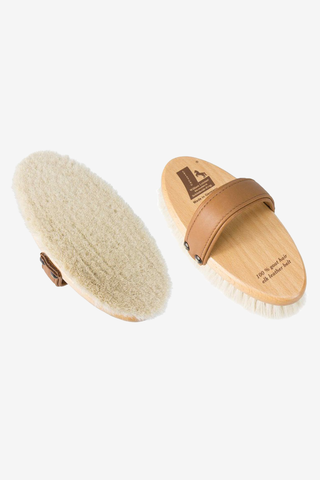 BROSSE DE PANSEMENT GRANDE EN BOIS NOBLE AVEC POILS DE CHÈVRE
