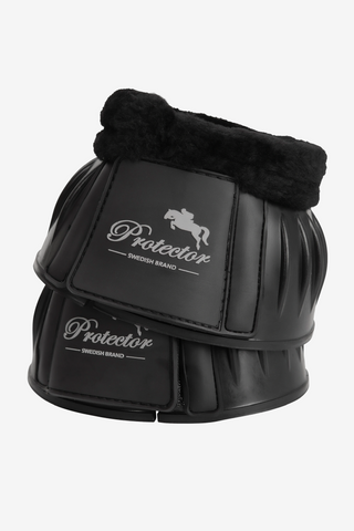 Rubber Overreach Boots Fleece Black
