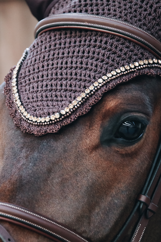 Stone & Pearl Lange Geïsoleerde Oorkap Bruin