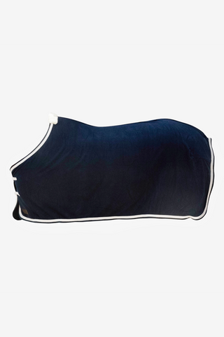 Fleece Deken Plaited Rope Navy