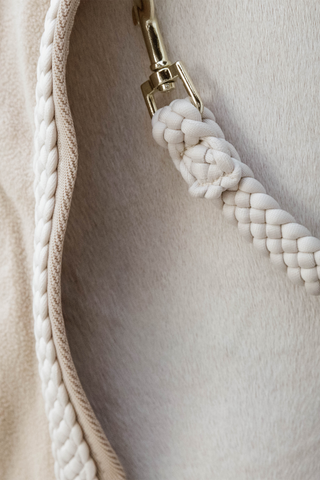Fleece Rug Plaited Rope Beige