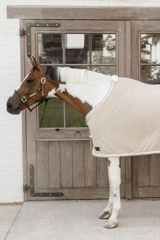 Fleece Rug Plaited Rope Beige