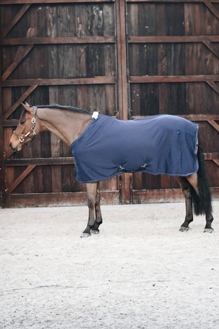 Cooler Fleece Abschwitzdecke Navy