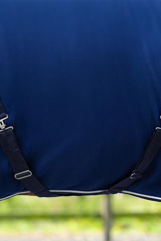 Couverture polaire avec décoration Marine/argent