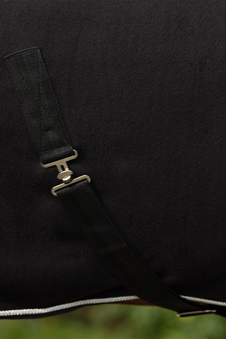 Couverture polaire avec décoration Noir/Argent