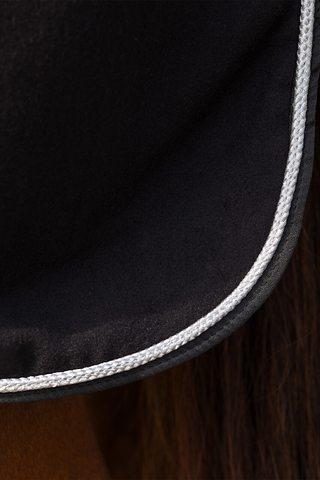 Couverture polaire avec décoration Noir/Argent