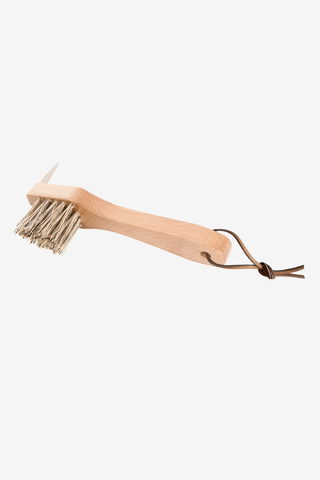 Hoof Pick with Brush Wooden Handle
