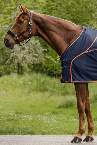 Chemise d'été rafraîchissante anti-mouches Marine/Orange