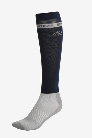 Chaussettes d'équitation de compétition Été Marine