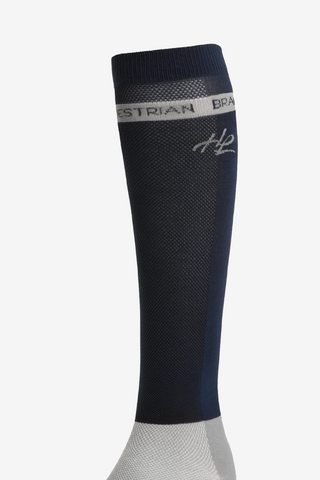 Chaussettes d'équitation de compétition Été Marine
