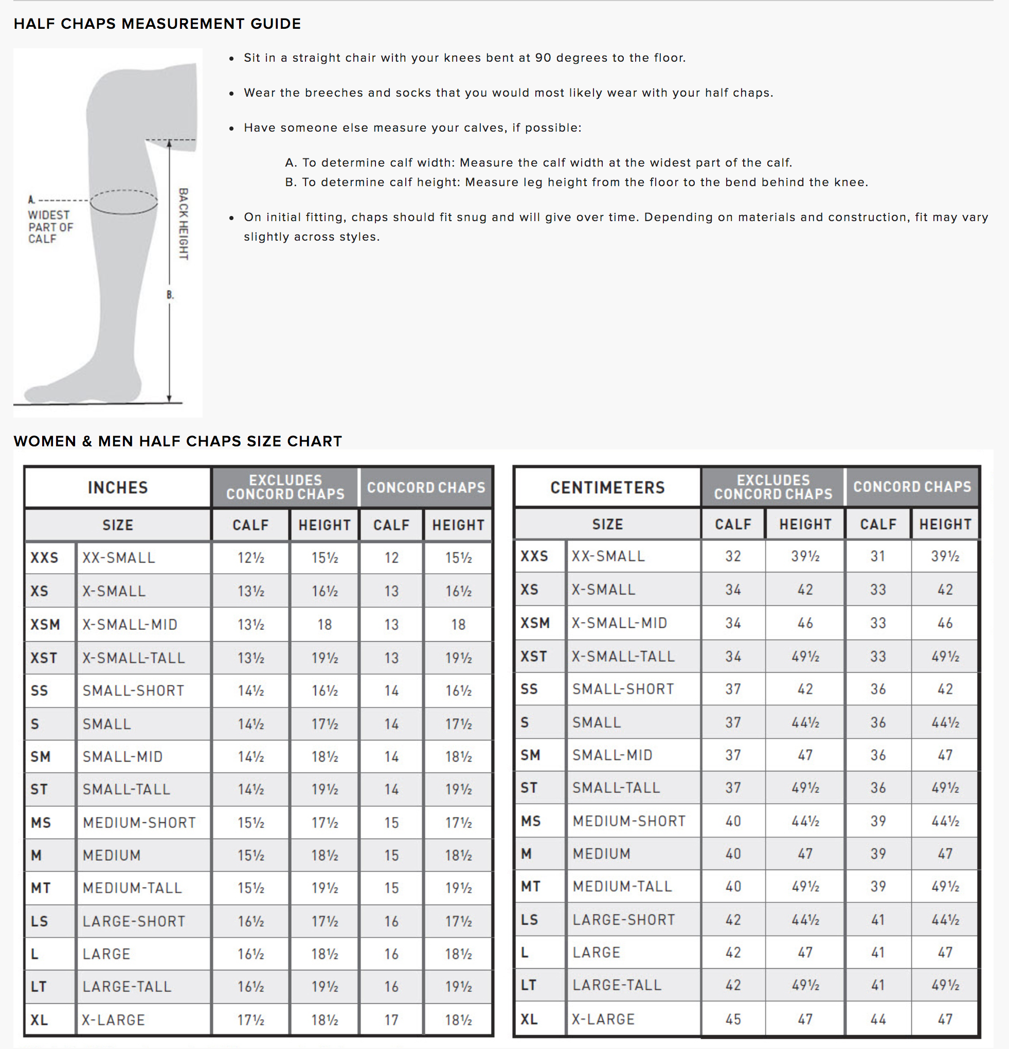 Size Guide