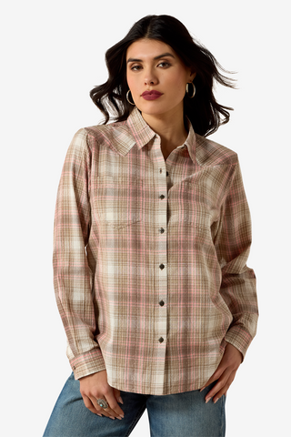 Skjorte REAL Billie Jean Hvid/Koralternet