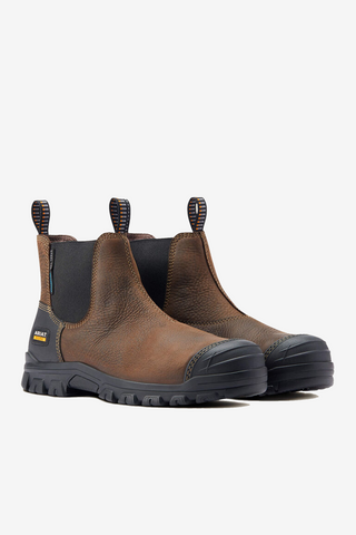Boots Treadfast Chelsea Waterproof Steel Toe Brown
