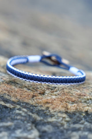 CleanSea Bracelet Action Taker 1kg Bleu Océan/Blanc Sel