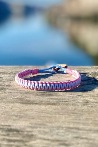 CleanSea Bracelet Action Taker 1kg Bleu Ciel/Rose Corail/Blanc Salé