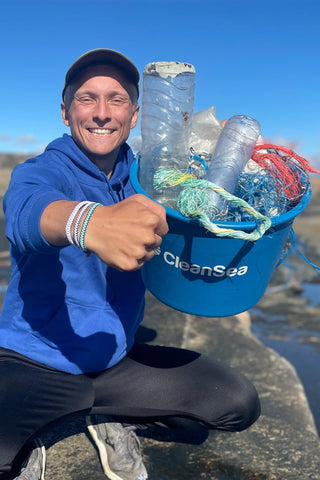 CleanSea Wavy Armband 1kg Oceaanblauw/Zoutwit