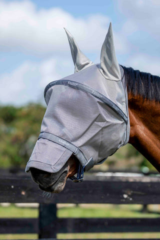 Rambo Fliegenmaske Plus Titanium Grau Silber