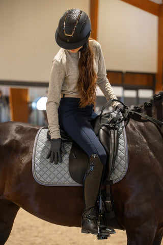 Casque d'équitation mat