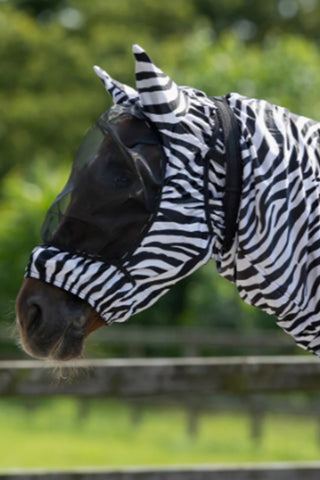 Eczema Hood with Ears Zebra