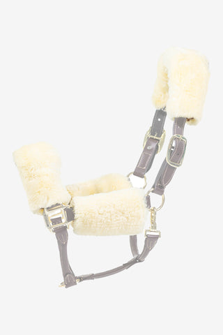 Halfterset Lammfell 4er-Pack Natur
