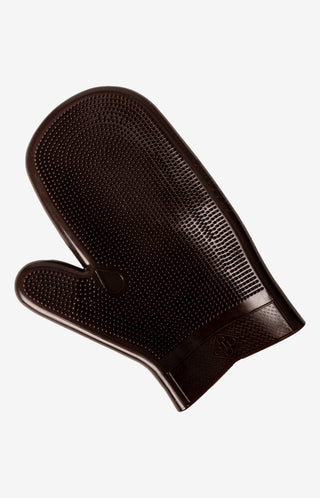 Grooming Deluxe Gant de pansage en caoutchouc Marron