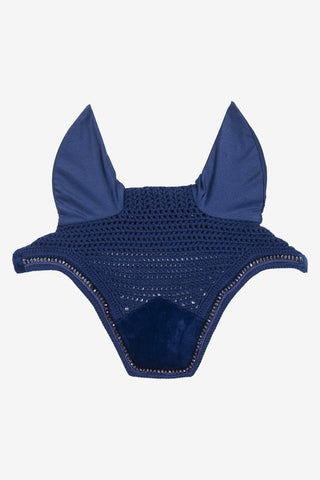 Bonnet Wellington Velours Perles Marine