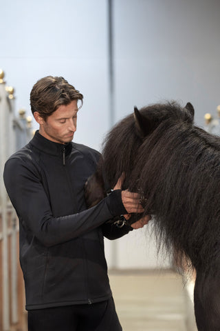 Eques KLMagnus Heren Fleecejas Zwart