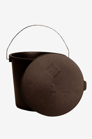 Stable Set Bucket With Lid 3-Pack Brown 5L