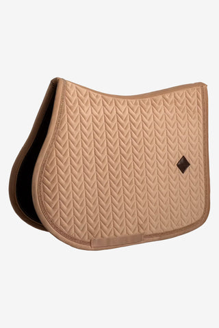 Jumping Saddle Pad Velvet Mini Pearls Beige