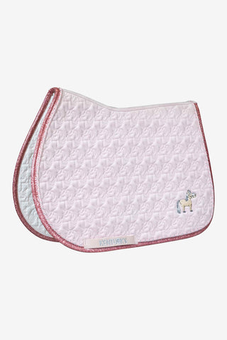 Jumping Saddle Pad Unicorn Glitter Light Pink