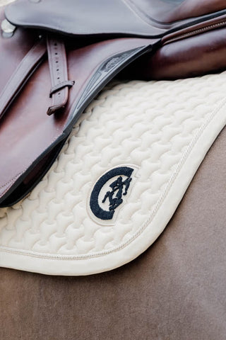 Tapis de selle 3D Logo Beige