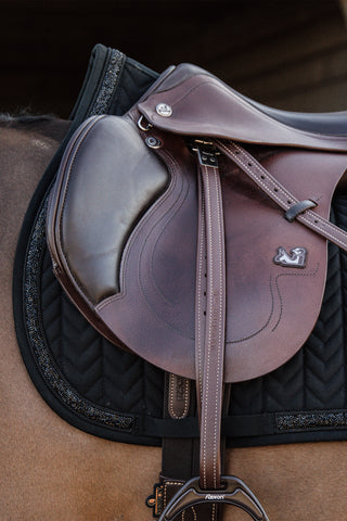 Jumping Saddle Pad Glitter Stone Pony Black