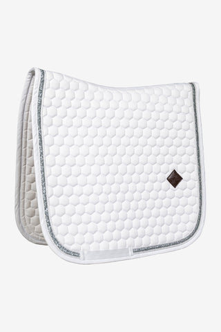 Tapis de selle Glitter Band Blanc/Argent