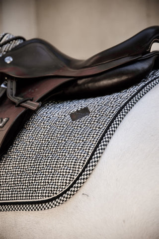 Pied-De-Poule Saddle Pad Black
