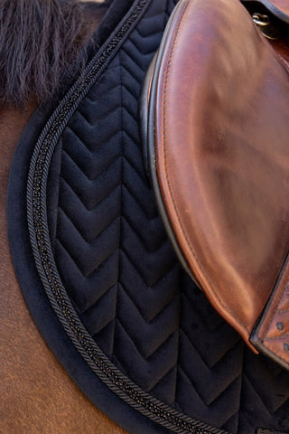 Hoppschabrak Velvet Mini Pearls Svart