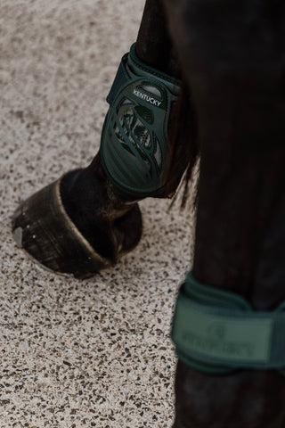 Achterbeenbeschermers Jonge Paard Donkergroen