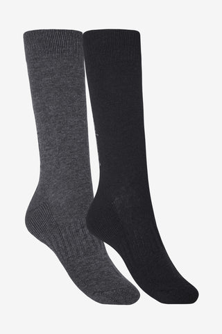 Eques KLDag Rijssokken 2-pack Zwart/Grijs