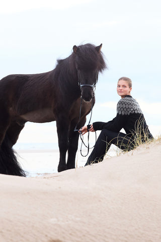 Eques KLMagda Gebreide Trui Zwart