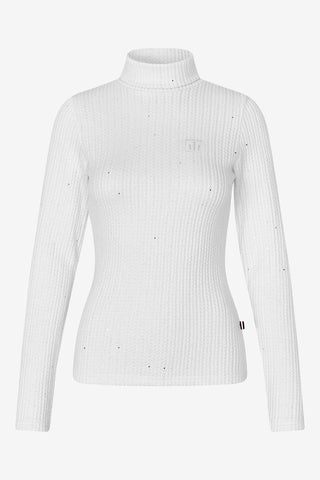KLMichela Stickad Polotröja Dam Vit