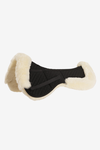 Korrekturpad Dressur Lammfellkante Schwarz/Creme
