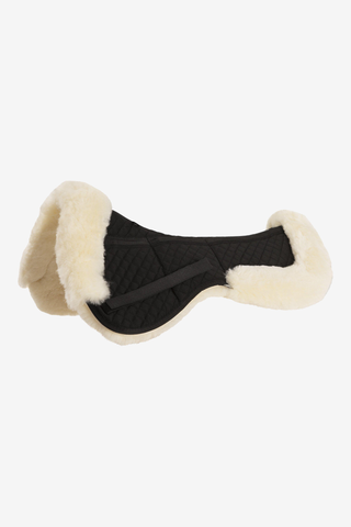 Korrekturpad Dressur Lammfellkante Schwarz/Creme