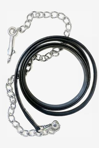 Longe en cuir avec chaîne