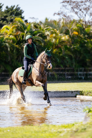 Schabracke Springen Wildleder Hunter Green