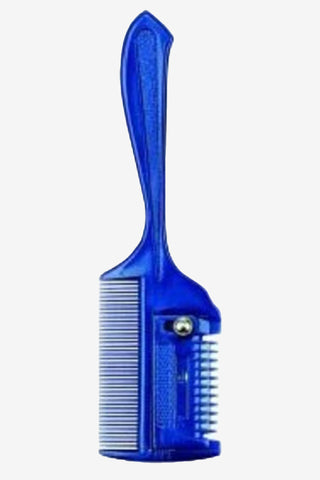 Couteau à crinière avec peigne en plastique Bleu